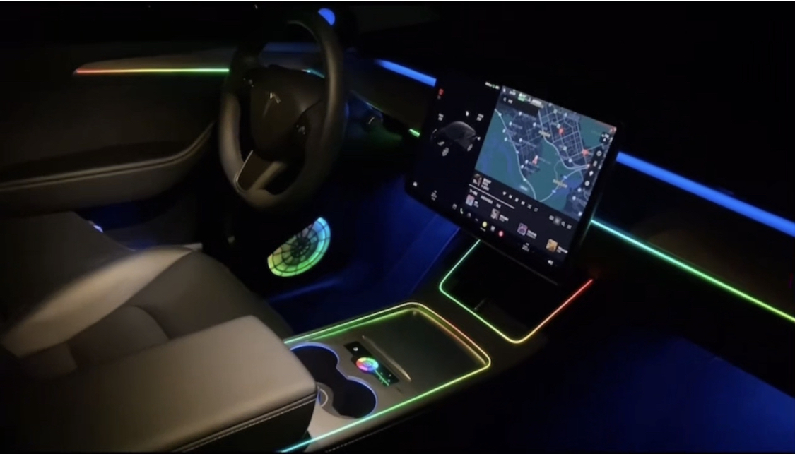 Wholesale Car Interior Magic Ambient Light LED Ambience Lamp Atmosphere Strip Suitable for Tesla Model 3 2023-2024 2023/2024