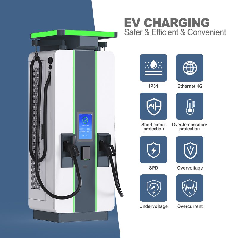 60kw 120kw 480KW DC Fast EV Charging Station CCS1 CCS2 CHAdeMO GBT Commercial Electric Car Charger OCPP 2.0 Fast Charging Pile