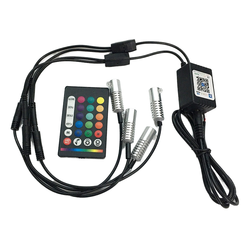DAS Car Interior Atmosphere Lighting LED Fiber Optic Light Mobile APP Control Decorative Lamp IP68 12V DC 2700K Soft Dimmable