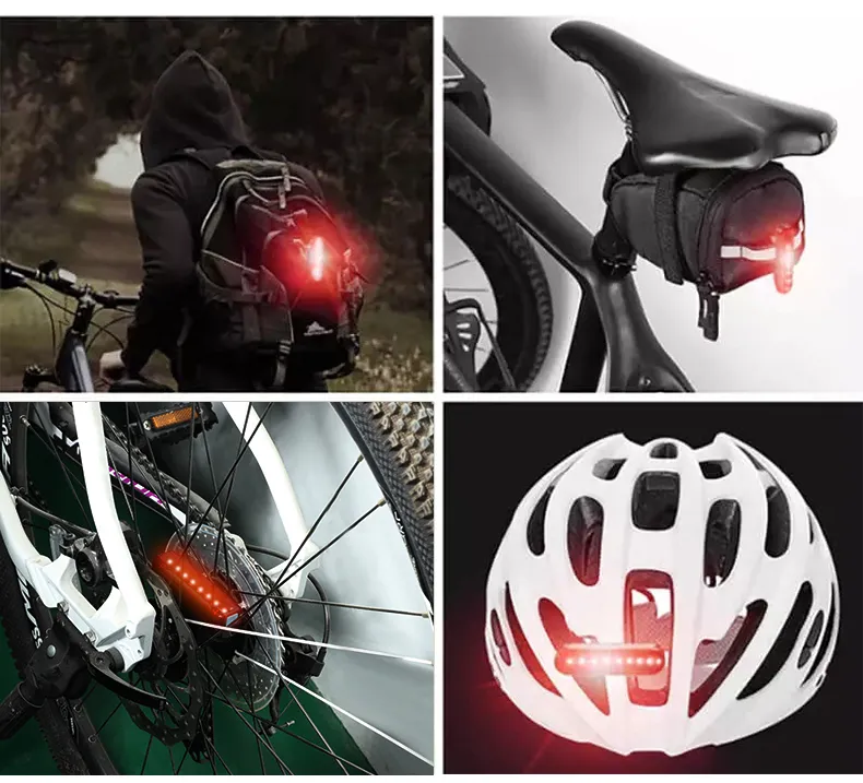 Bicycle Tail Light Bicycle Riding Motorcycle Electric Bike LED Mountain Bike USB Charging Warning Light