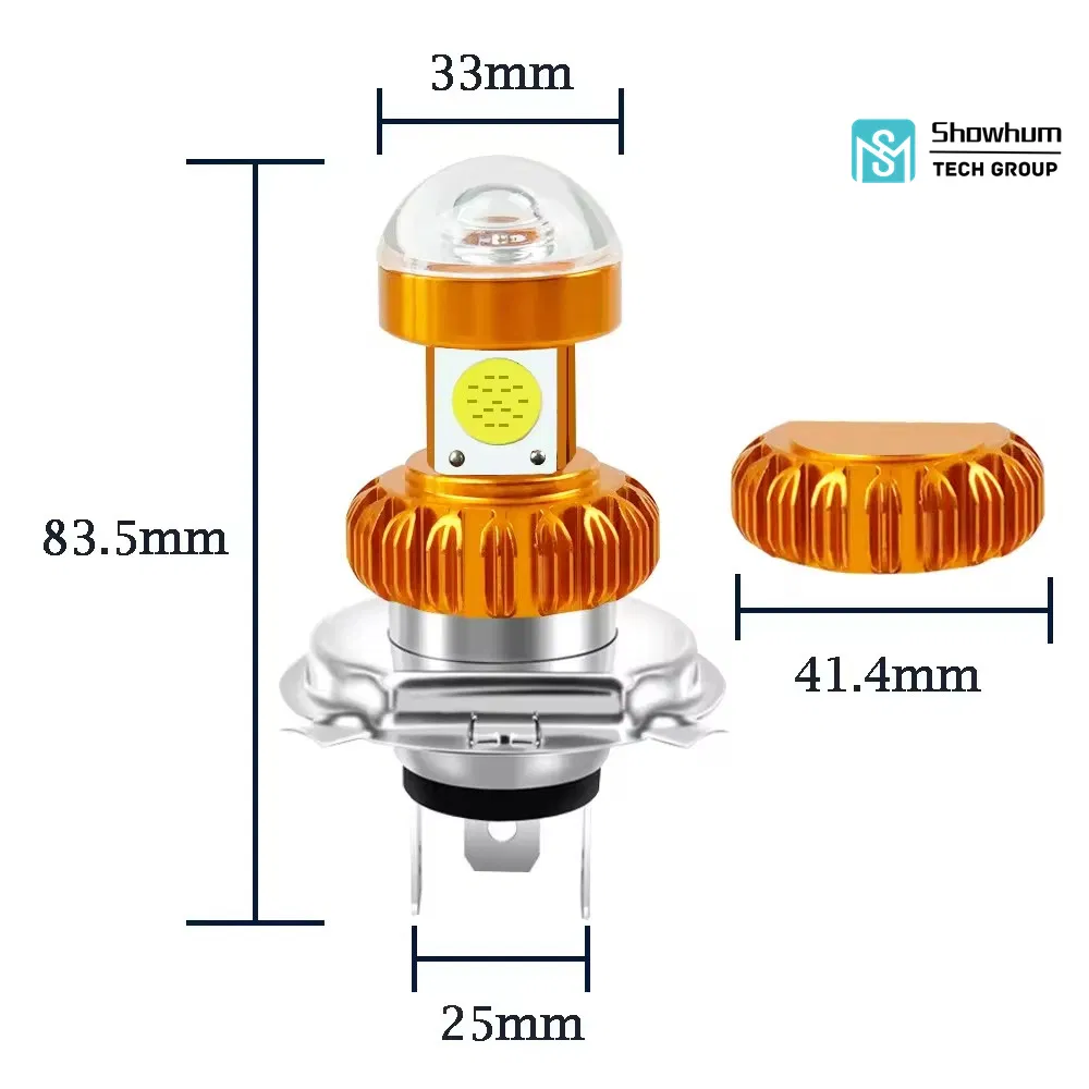 Ultra High Brightness Motorcycle LED Lens Spotlights H4 Three Claw Motorcycle Lights Electric Vehicle LED Headlights