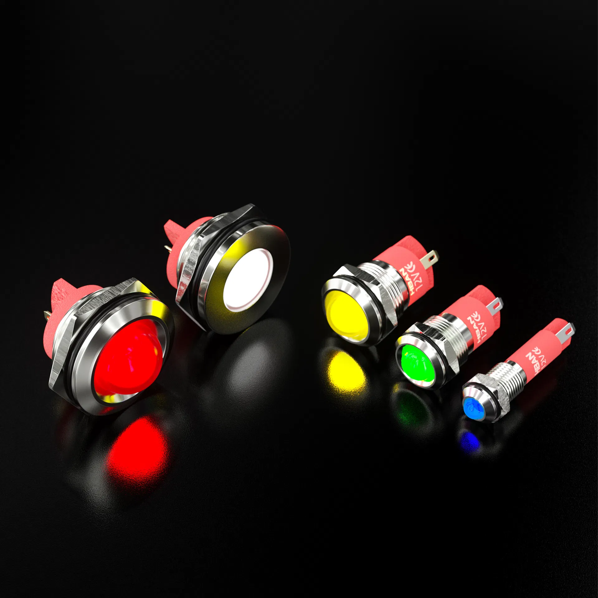16-25mm Large Plane Metal Pin Terminal Signal Light IP67 with UL Certification