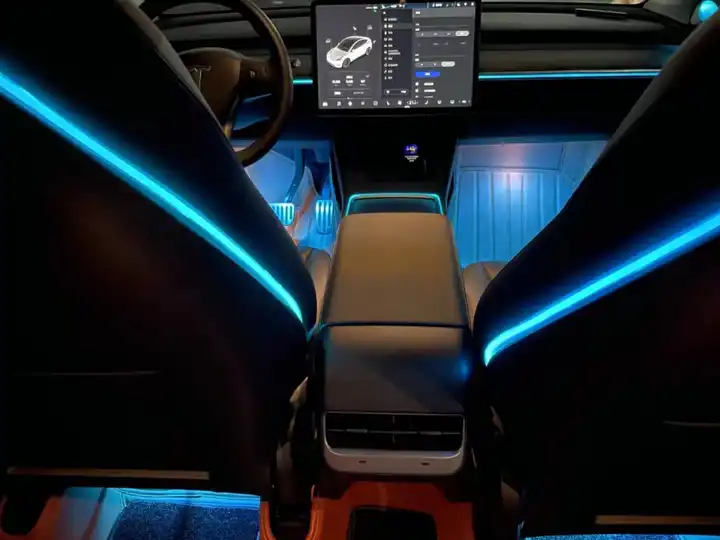 New Products Car Interior Accessories Laser Etched Led Light Ambient Light for Tesla Model 3/Y Ambient Lighting Kit