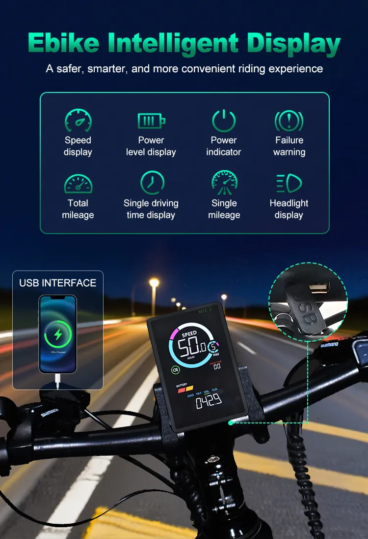 Fatbike Display Ebike Screen Speedometer Scooter Bike Computer
