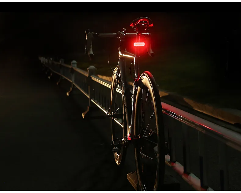 Bicycle Tail Light Bicycle Riding Motorcycle Electric Bike LED Mountain Bike USB Charging Warning Light