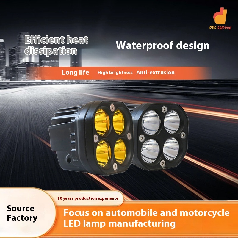 Cross-Border Four-Leaf Clover Spotlight Modification for Motorcycles and Cars Off-Road Electric Vehicle Lighting System