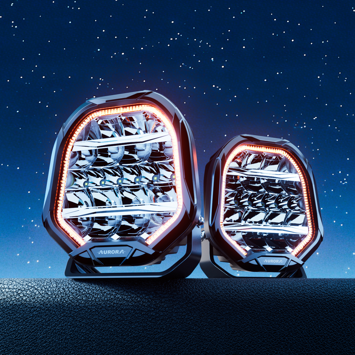 New Arrival Aurora 9 Inch Off Road Lights Amber Car Auto Off Road Lights Round Led Driving Light