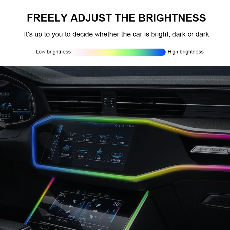 Car Lighting LED Neon Lights Strip Music Rhythm Modified Atmosphere Lights