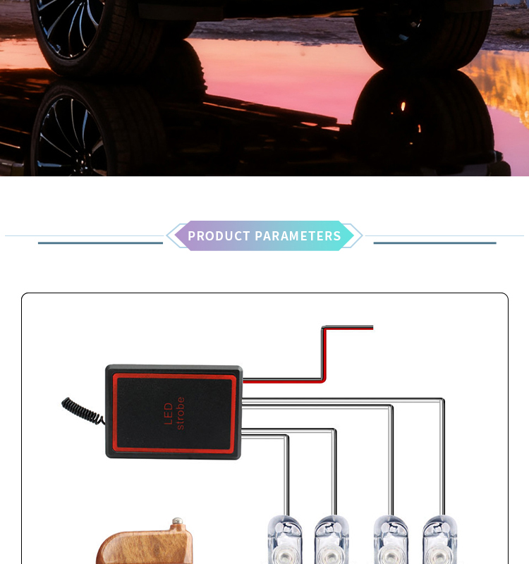 LED Net Light Universal Fit Wireless Remote Control LED Grille Light for Automotive Front Grill Waterproof Easy to Install