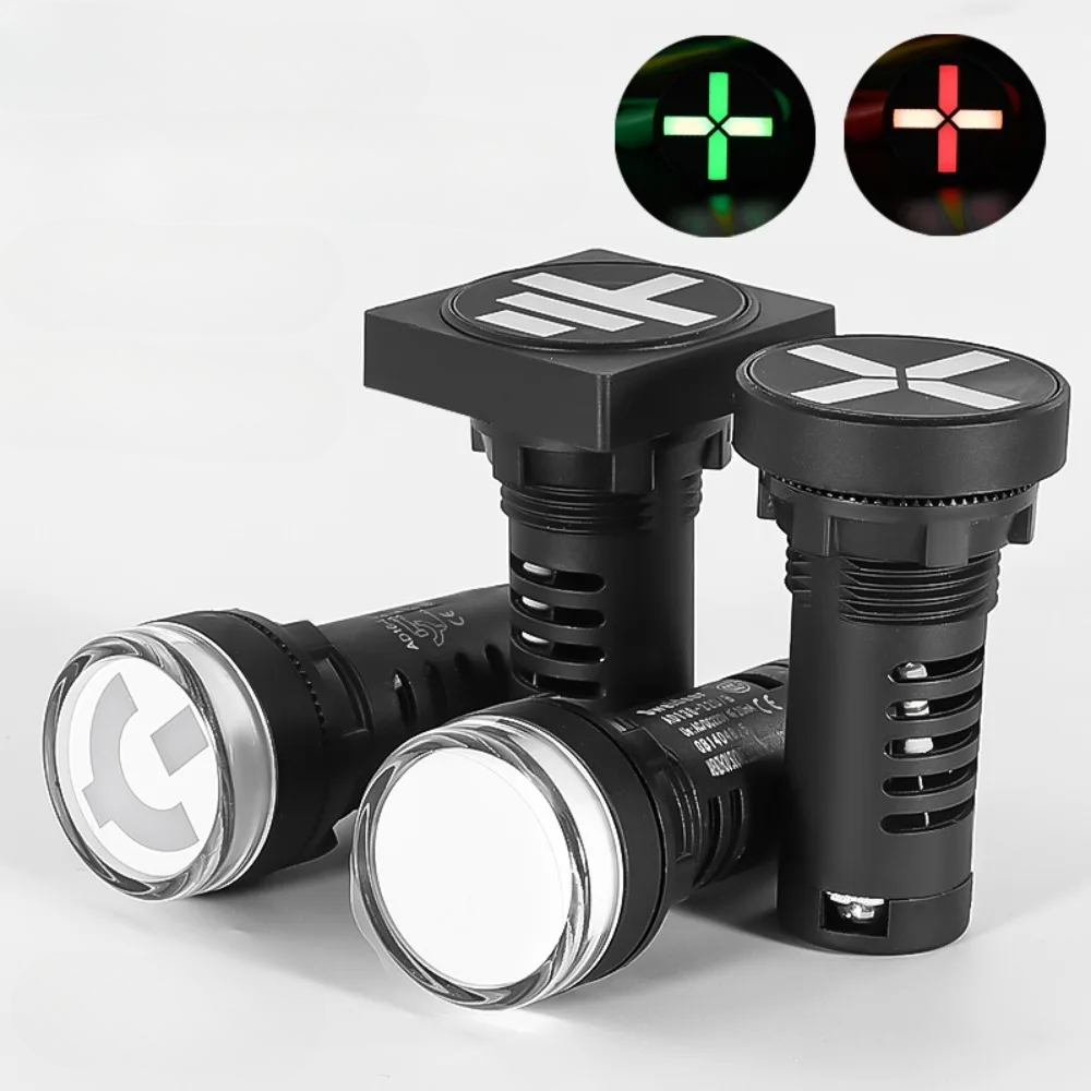 Hot Selling Grounding Open Circuit Position 22MM AD136-22 LED Red Green Dual Color Indicator Light For Mechanical Equipment
