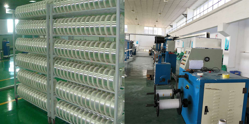 Factory production facility for optical fiber products