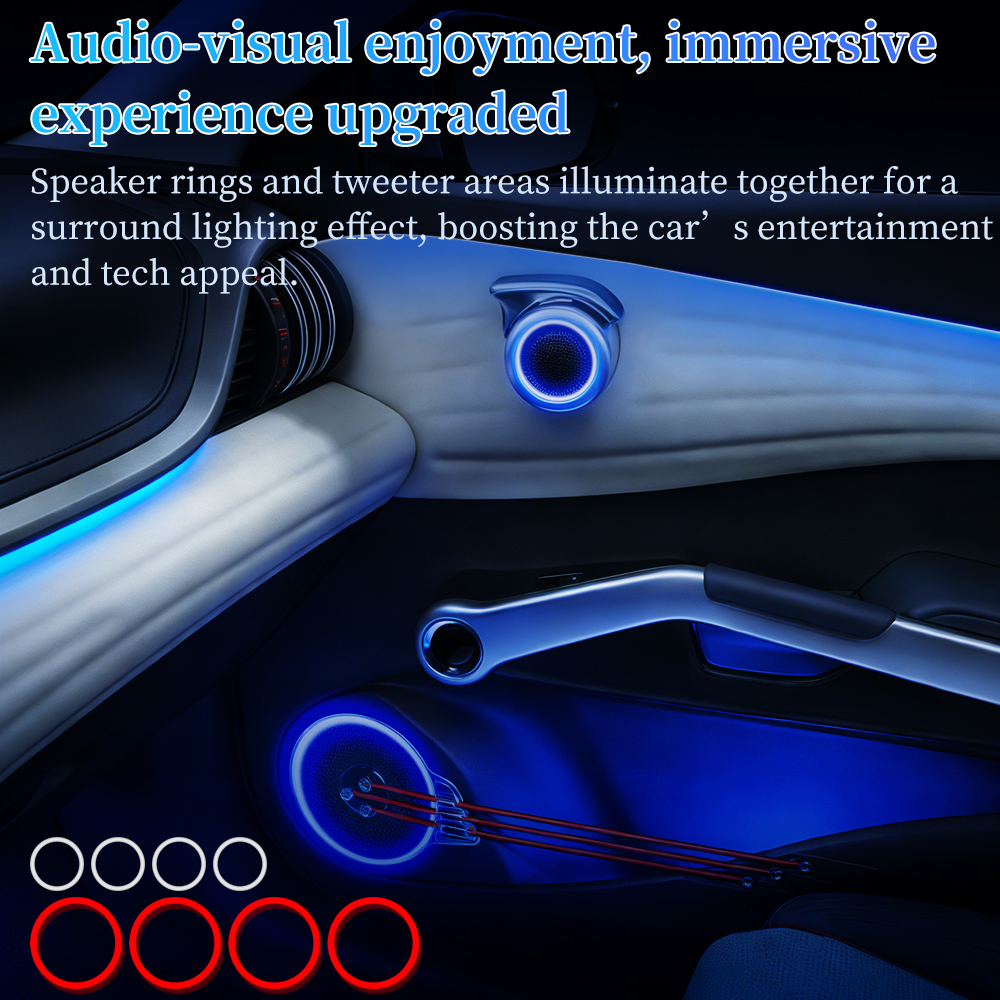 28 LED RGB 12V 10W Interior Ambient Light Kit for BYD ATTO3 2022-2024 | APP &amp; Voice Control | Non-Destructive Installation