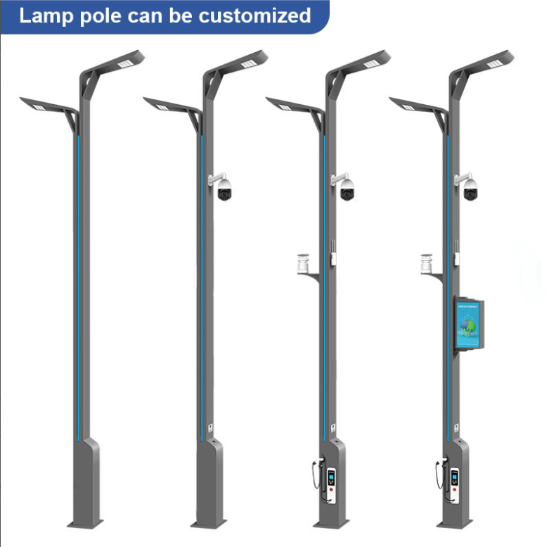 Jieyao Smart Pole Street Lighting Mobile Phone Wireless Charging Customized Light Pole Cold And Warm Lamp Optional Smart Pole