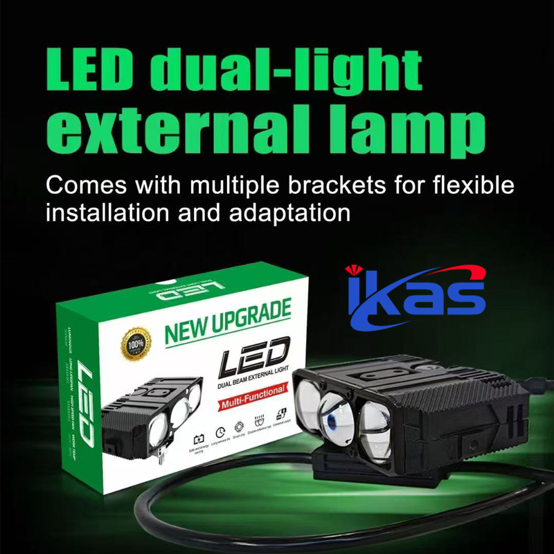 Free Laser logo Three Eyed Grille Spotlights Headlights 3000K 6500k High Low Beam 170w Front Bi Led Projector Lens for Car