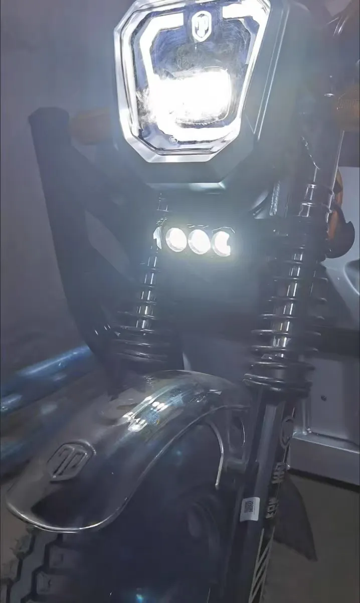 Wholesale 3 Lens Electric Vehicle LED Headlights Motorcycle Scooter Spotlights Three-Wheeled Vehicle Bulb