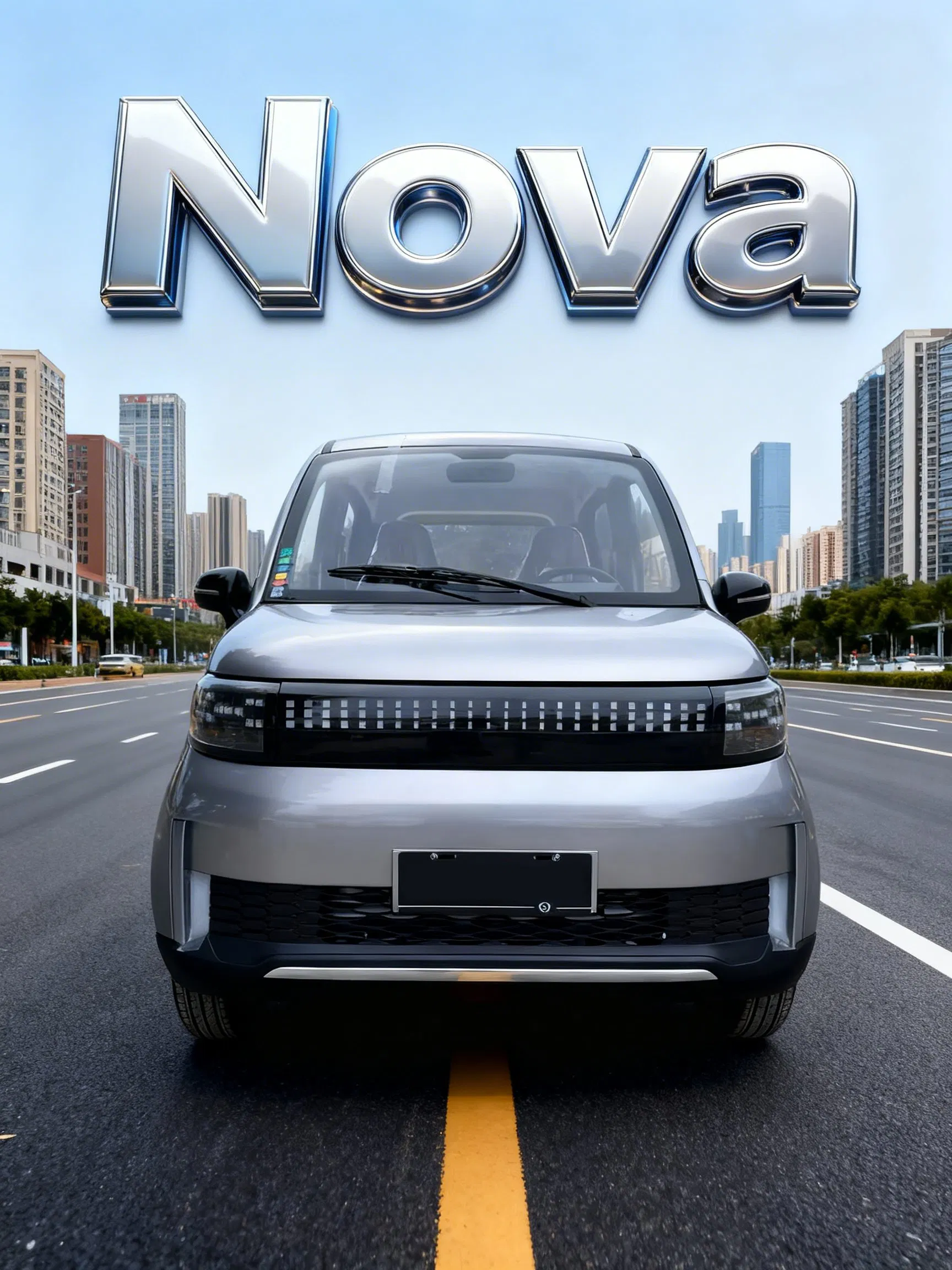 Nova EV with Through Type LED Headlights and Daytime Running Lights for Modern Appearance