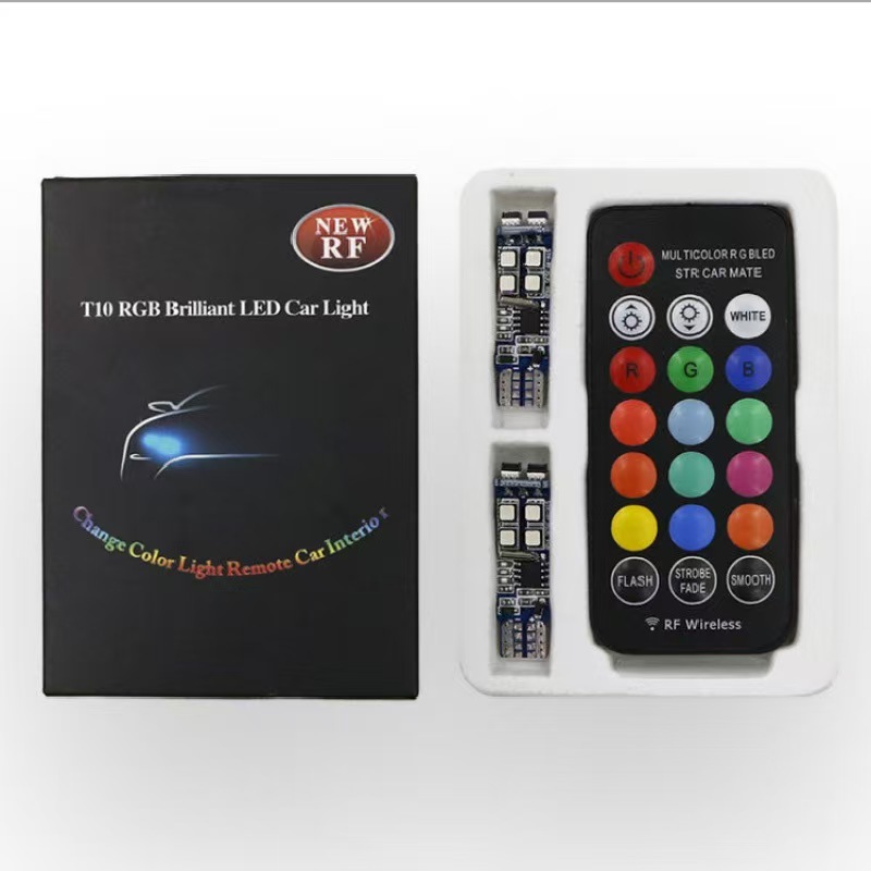 T10 W5W 12V Universal RGB LED Light Product Detail 5
