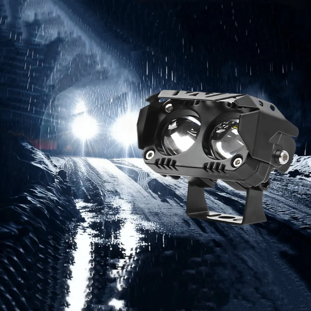 Customizable Yellow and White LED Road Lighting for Motorcycles