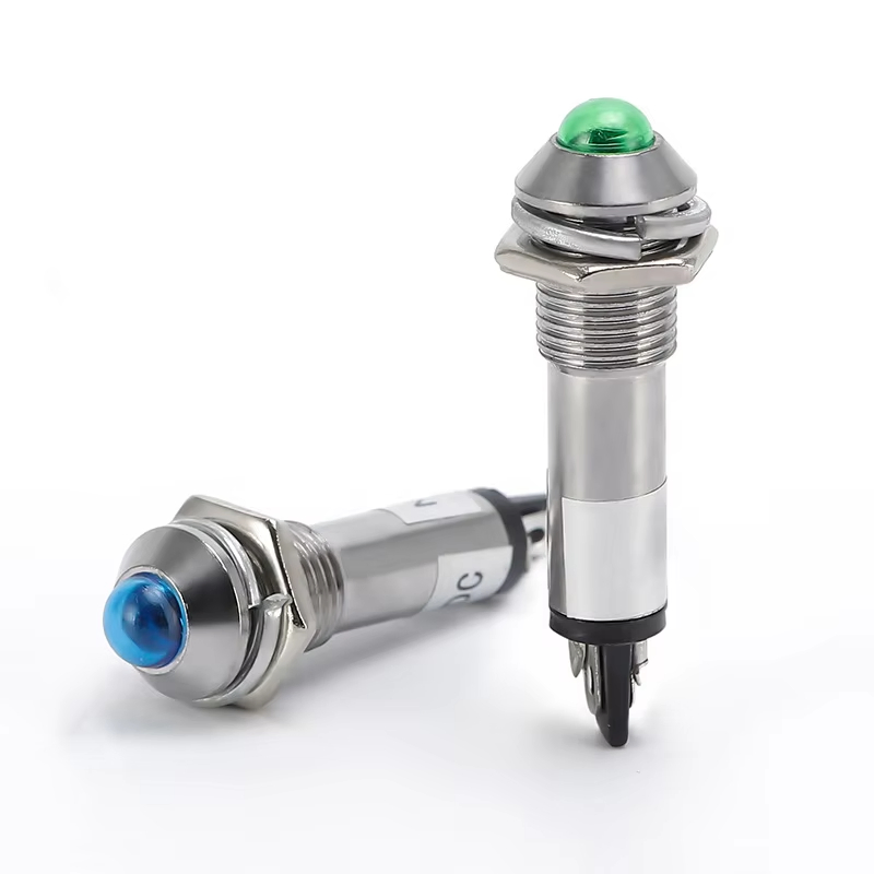 8mm Xd8-2 LED Equipment Signal Light Round 12V/24V/220V Metal Indicator Lights