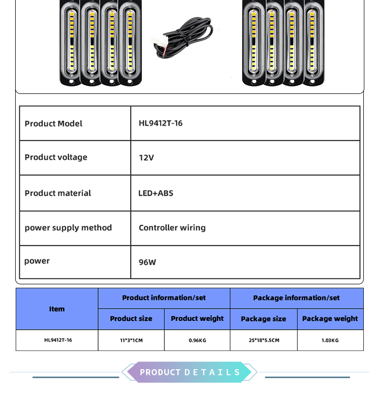 OEM Car Grille Light Wireless Remote Control Waterproof LED Daytime Running Light for Global Vehicle Models Customizable