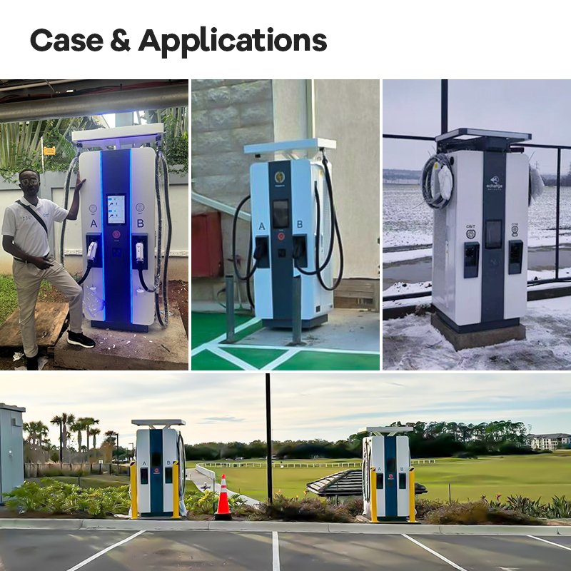 60kw 120kw 480KW DC Fast EV Charging Station CCS1 CCS2 CHAdeMO GBT Commercial Electric Car Charger OCPP 2.0 Fast Charging Pile
