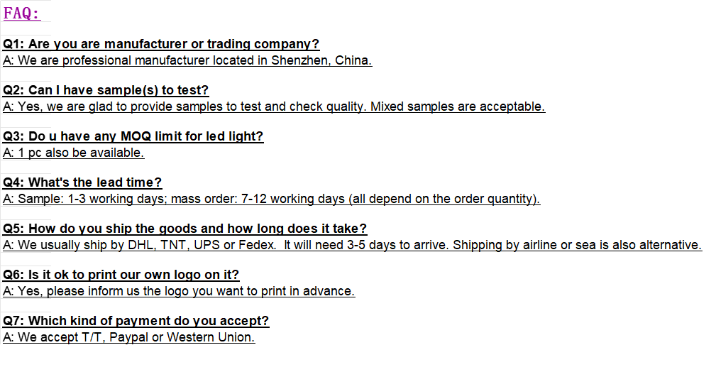 FAQ Overview