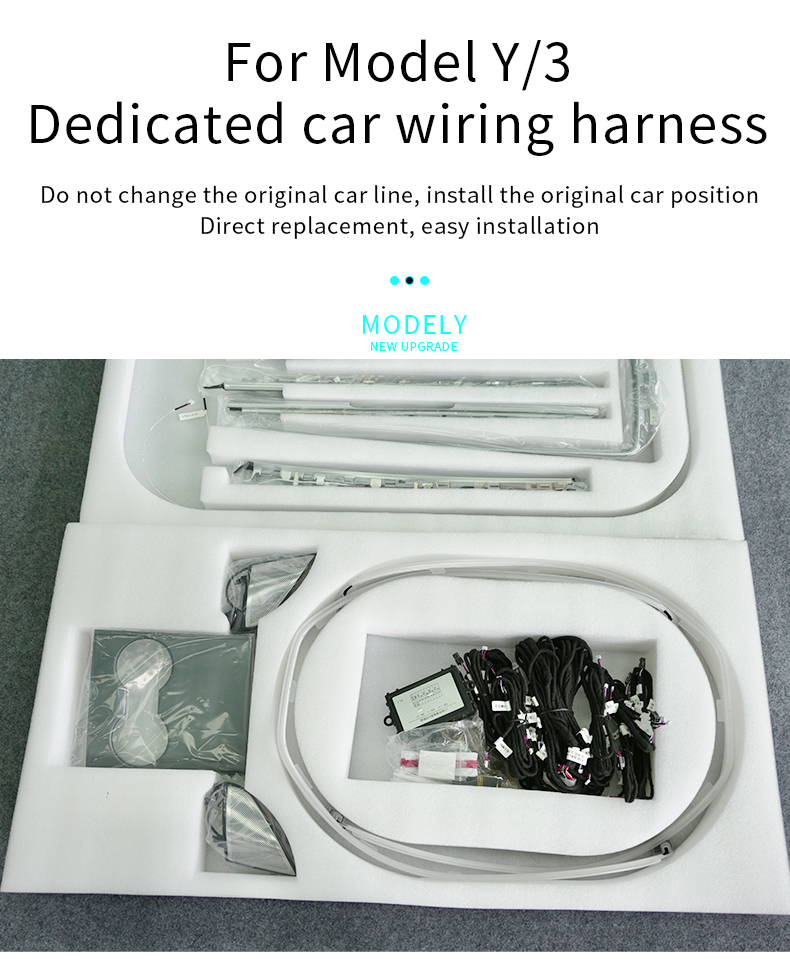 2022 Hot-selling Model Suitable for Tesla Car Interior Environment Laser Engraving Ambient Light