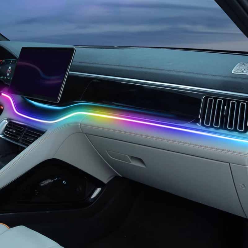 For BYD Seal U Song Plus Dm-i Ev 2023-2024 Neon Car LED Interior Lights RGB Ambient Light Fiber Optic Kit With APP Wireless