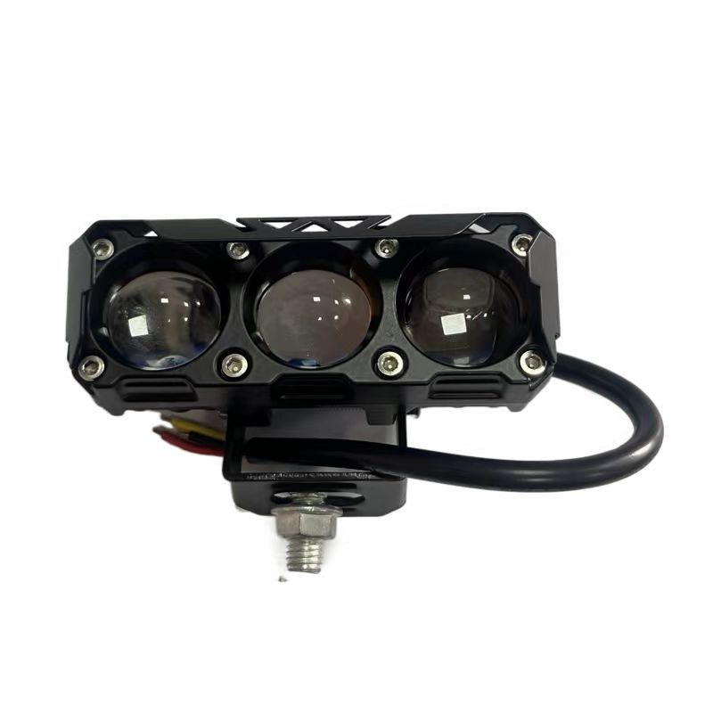 External Electric Vehicle Headlight 3 Lens Led Custom Parts Assembly Offroad Universal Car Modification Front Led