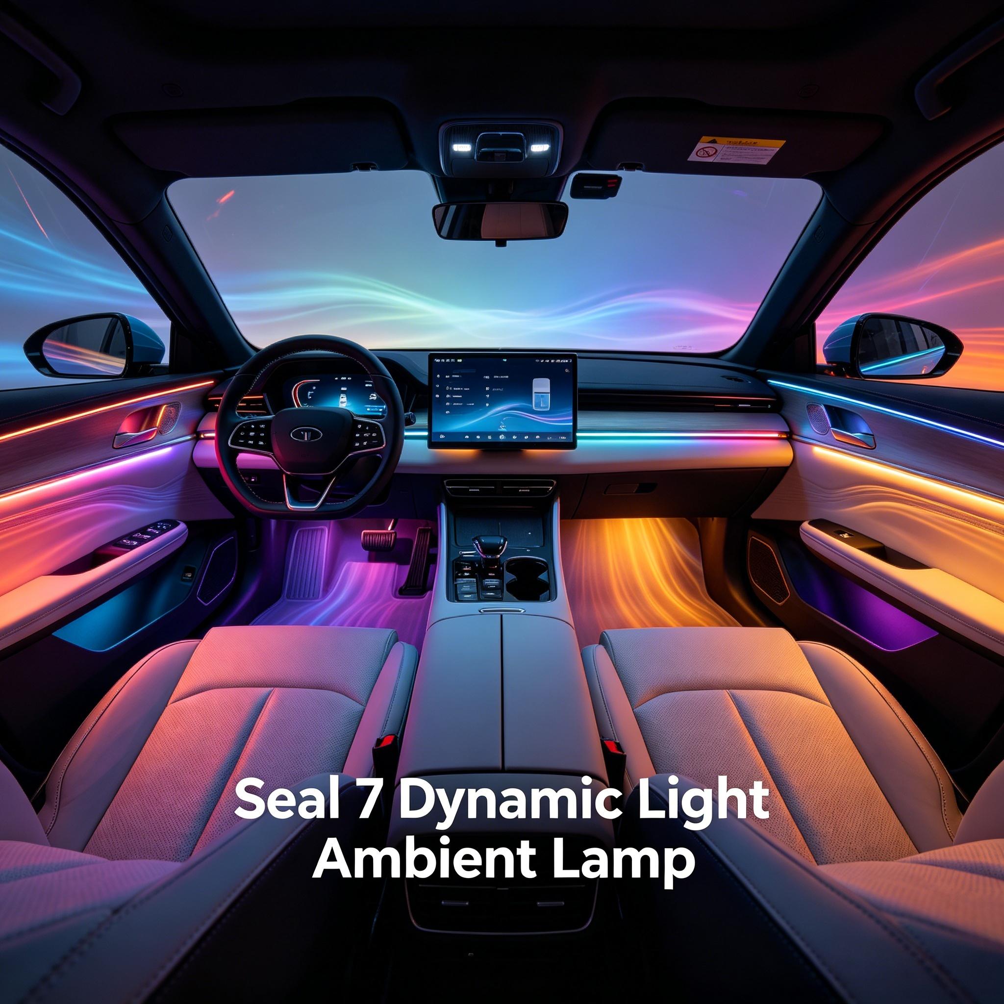 Car Ambient Light for BYD Song L EV 2024-2025 Original Car with Ambient Light Rainbow Kit 35 LED (Control by Screen