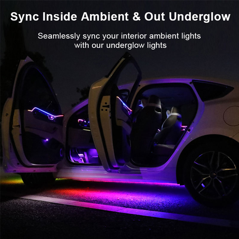 Factory Custom Ambient Lighting Easy Install Symphony Universal Car Interior RGBIC LED Ambient Strip Light Kit For Car
