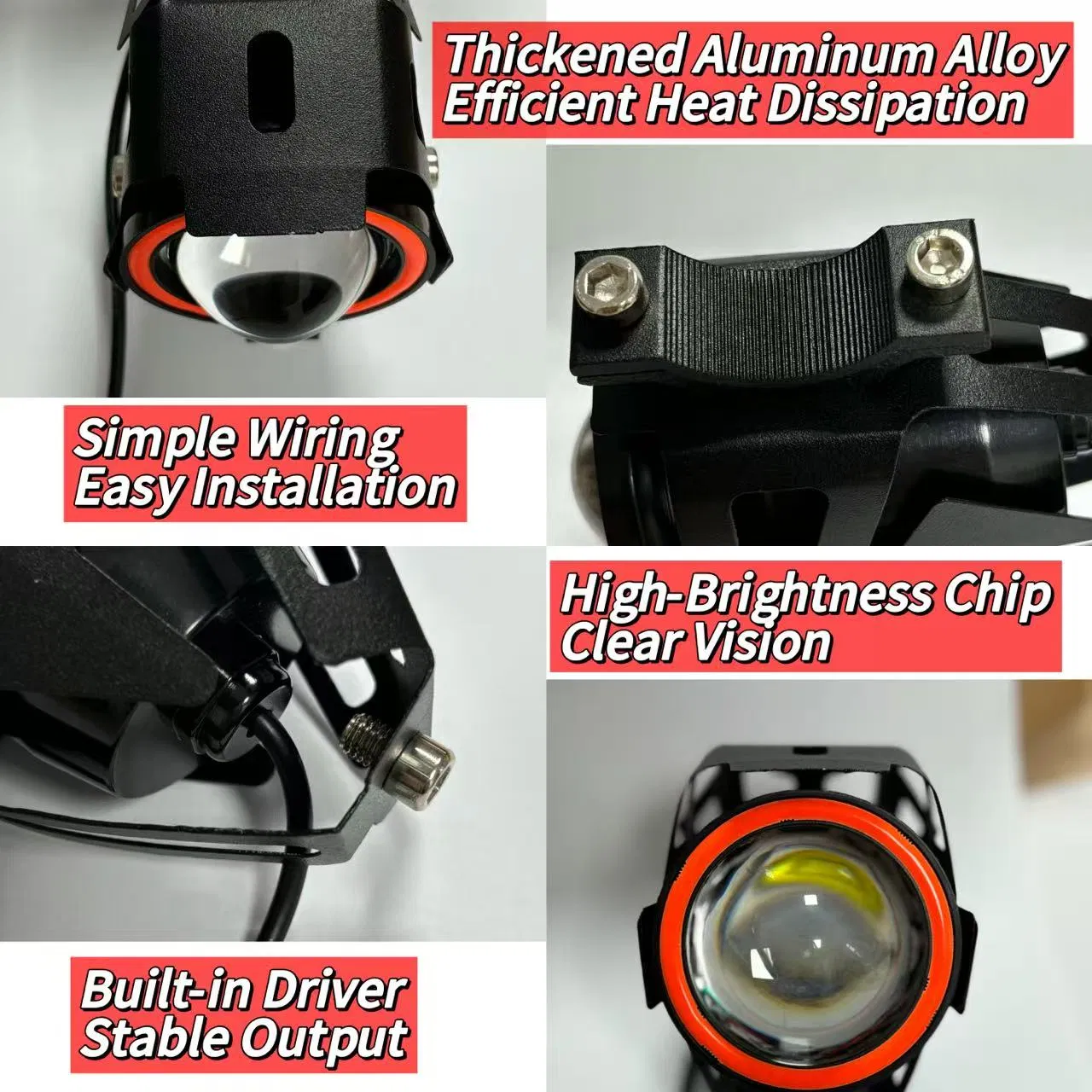 External RGB DRL Electric Scooter Mountain Bracket Stainless Steel Lamp