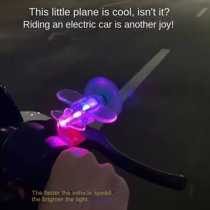 New Wind-Powered LED Ambient Lights Small Wind Energy Vehicle Luminous Features for Electric Airplane Automobile-Plastic