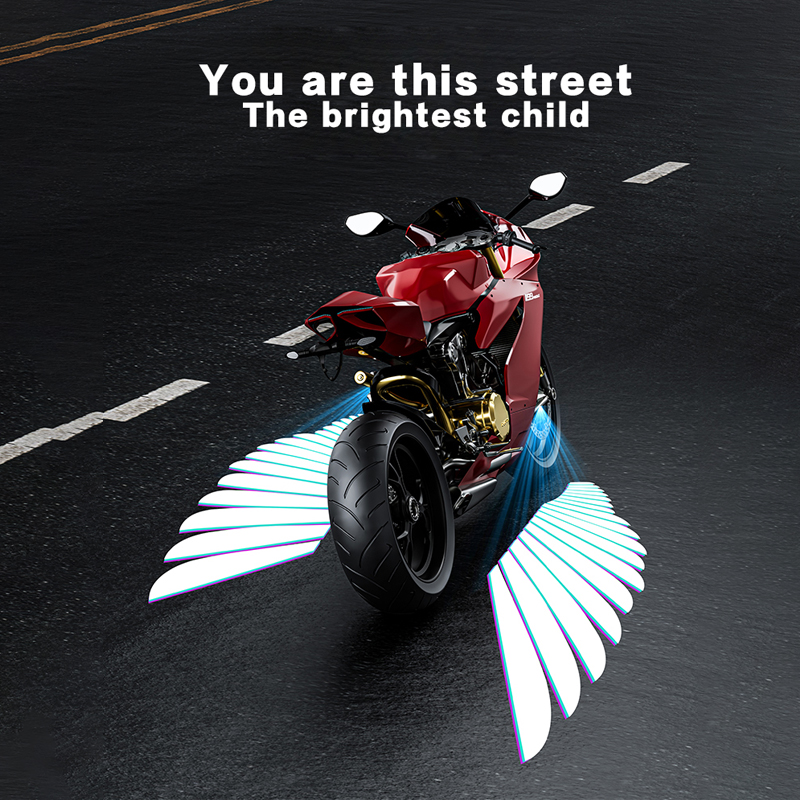 Factory Accessories Car Motorcycle Angel Wings Electric Vehicle Welcome Light Ambient Light Modified Atmosphere Decorative Lamp