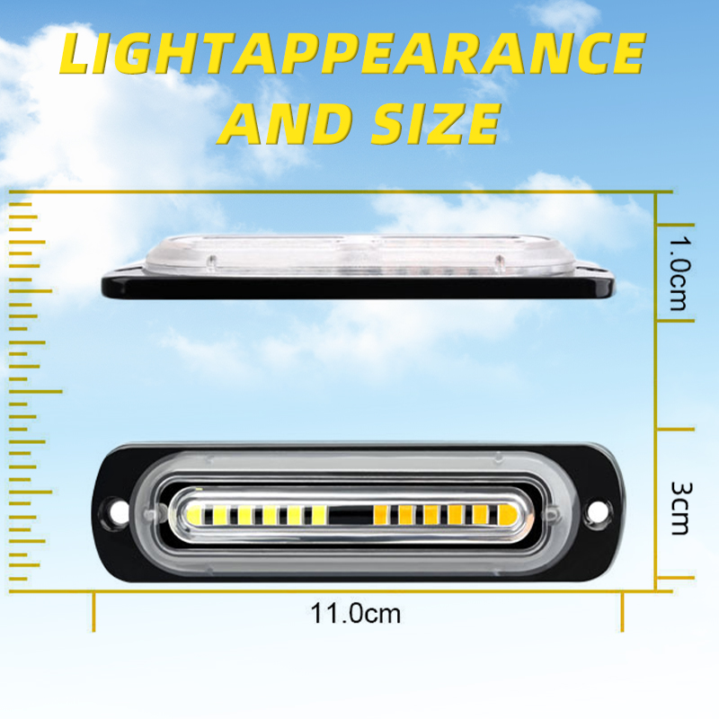 OEM Car Grille Light Wireless Remote Control Waterproof LED Daytime Running Light for Global Vehicle Models Customizable