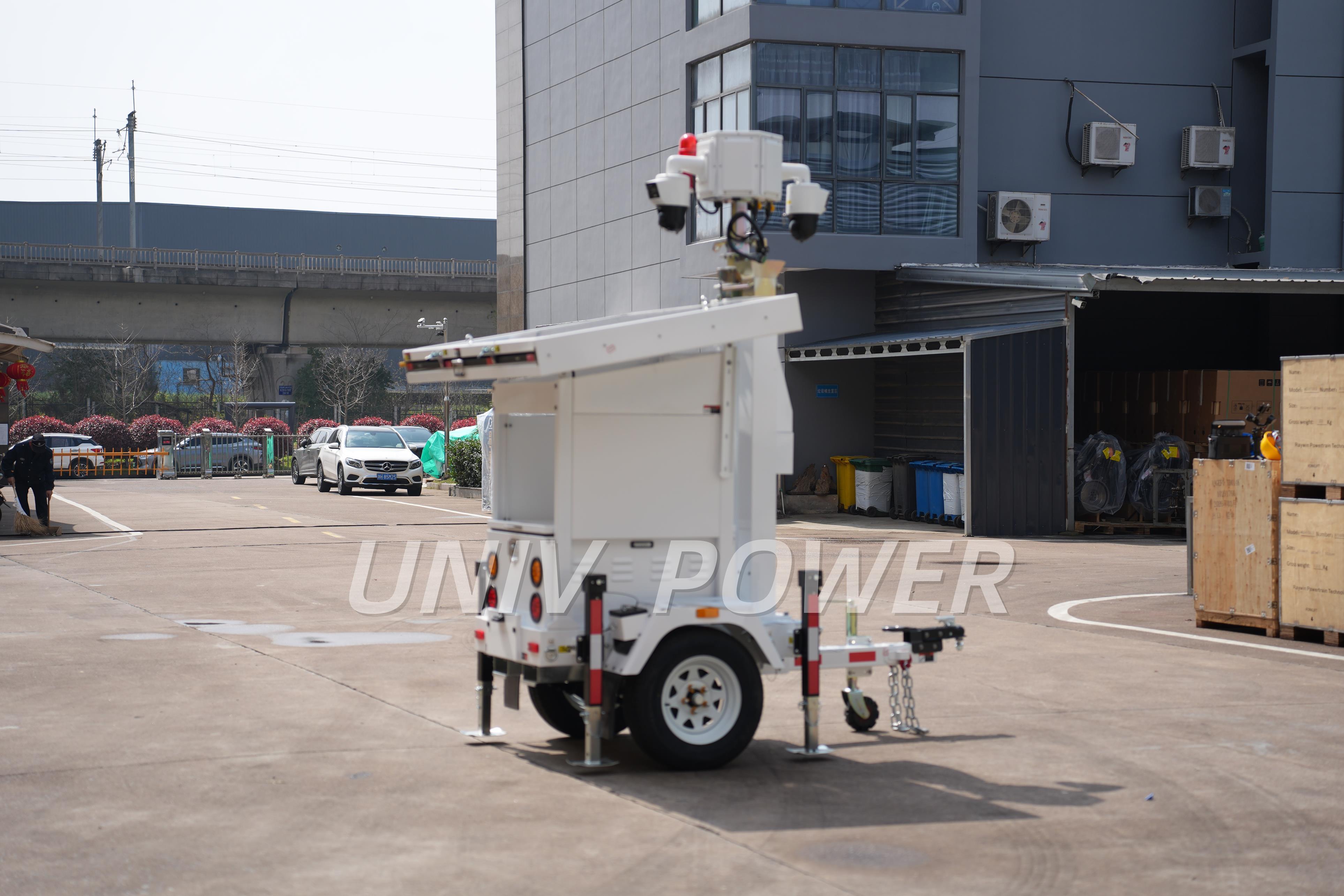 Heavy Duty Autonomous 2026 Outdoor Mobile CCTV Light Tower Solar Block Color for Night Lighting