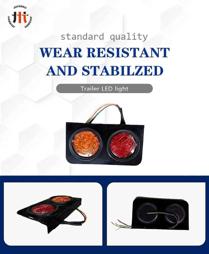 Wholesale Factory Price Trailer Parts Accessories 12V/24V LED Front Rear Tail Lights Turn Signal Lights EV Motorcycles Square