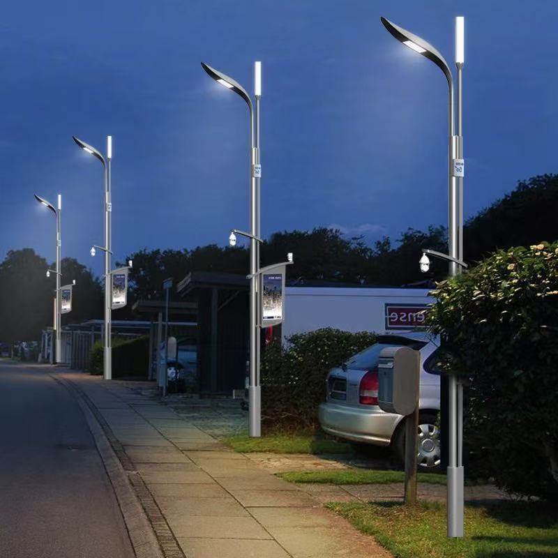 Smart Street Lamp Smart Lamp Pole with Security Monitoring Electric Car Charge for Smart City Outdoor Smart Lighting