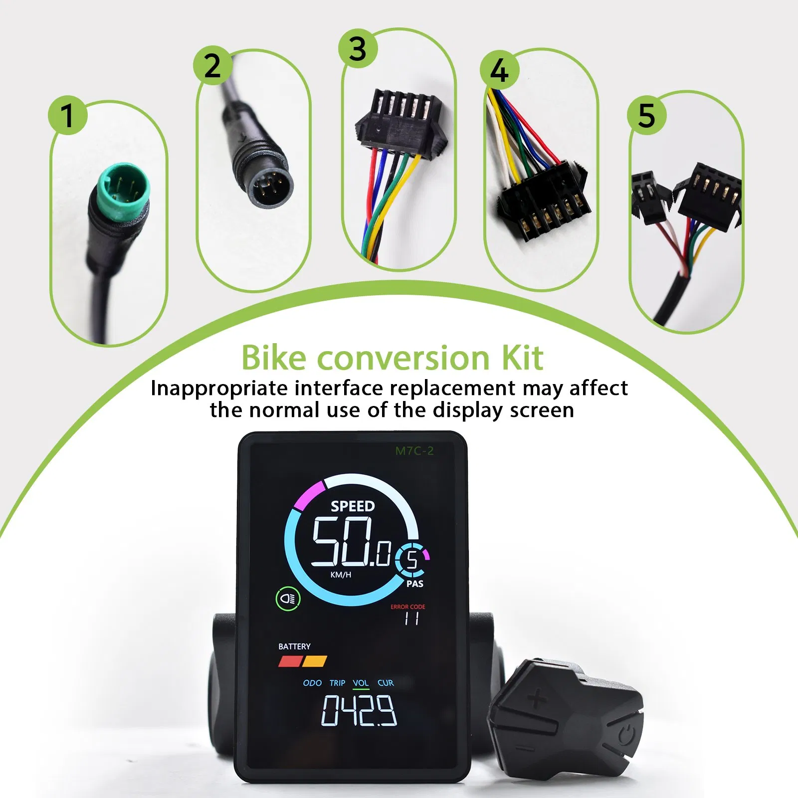 Fatbike Display Ebike Screen Speedometer Scooter Bike Computer