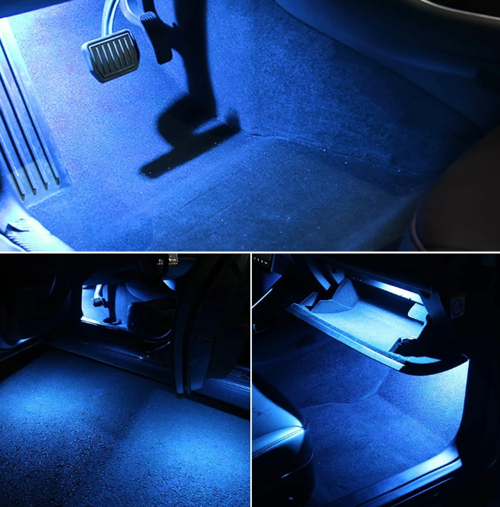 Ultra bright footwell led light display