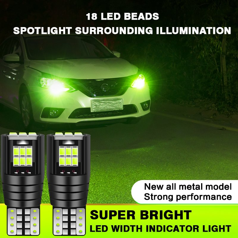 Raych High-Performance 2W 500lm T10 Small Light Energy-Efficient LED Side Marker Light with 18 SMD 2016 Chips for Vehicle Lighting