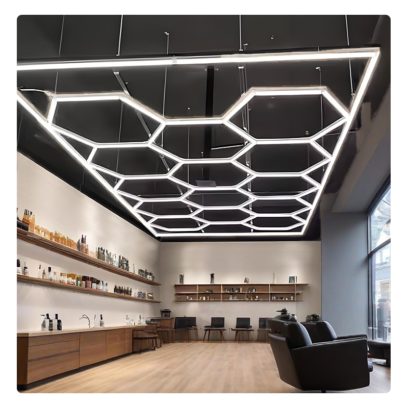 Factory Sold Commercial Grade Honeycomb Hexagon LED Lights Ideal for Workshop Garage and Car Detailing Shop Lighting
