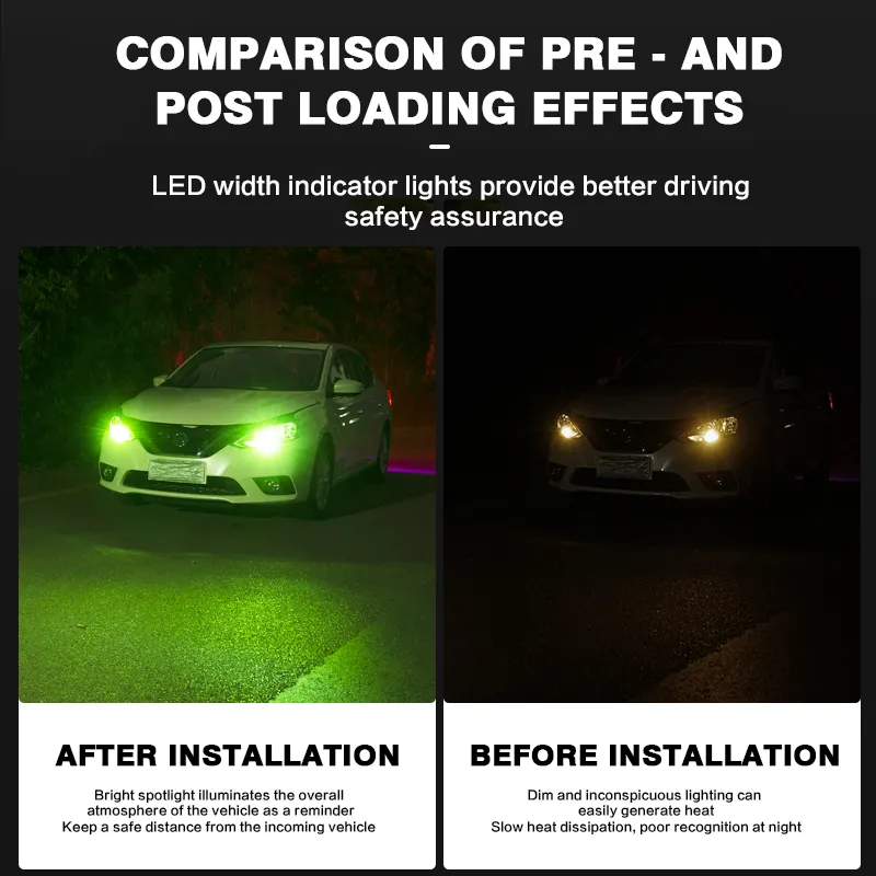 High-Performance LED Side Marker Light T10 18 SMD 2016 Chips