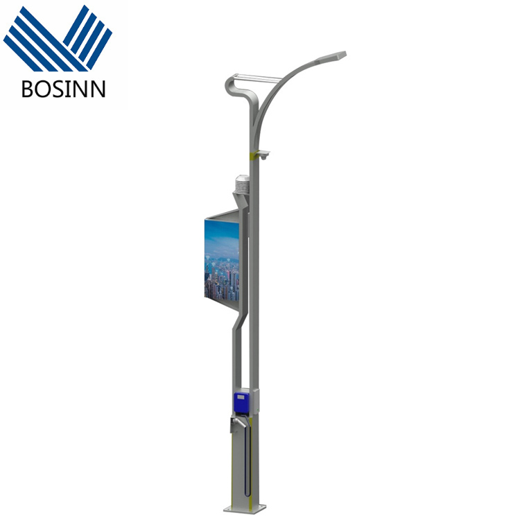 Street Smart Light Integrate Electric Vehicles Charge Pile Intelligent Road Lamp Pole 5G Communication Base Station IoT
