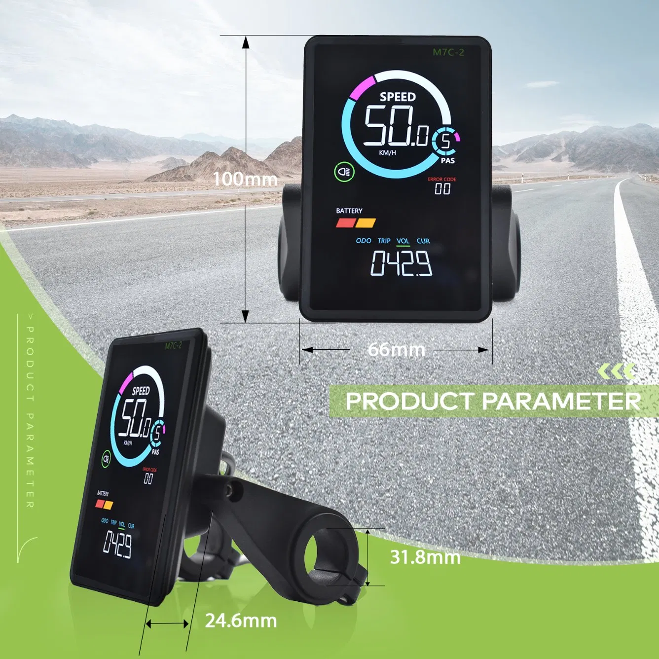 Fatbike Display Ebike Screen Speedometer Scooter Bike Computer