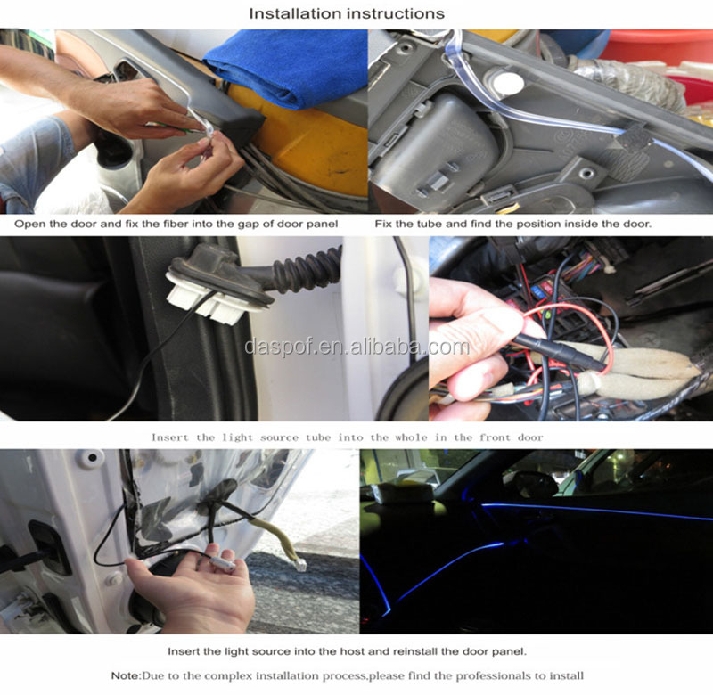 Car Interior Atmosphere Lighting LED Fiber Optic Light