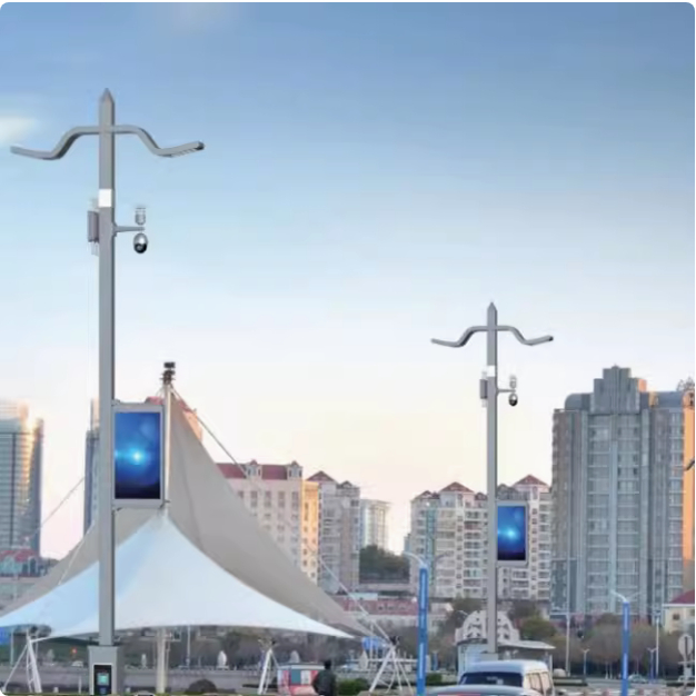 LED Lights Intelligent LED Smart Road Lighting Pole with WiFi EV Charging Station AC Power Supply IP65 Rating LED Lights