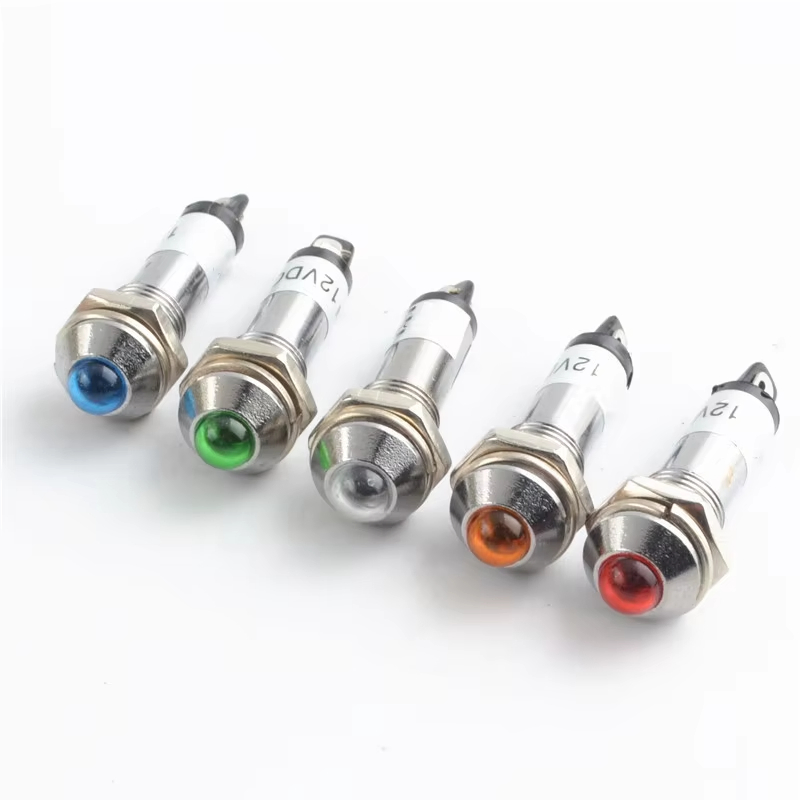 8mm Xd8-2 LED Equipment Signal Light Round 12V/24V/220V Metal Indicator Lights