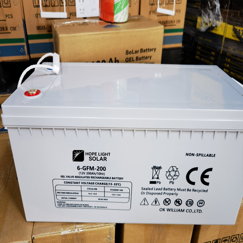 Solar Battery Gel 12V 100ah 200ah 250ah Lead Acid Battery System Use