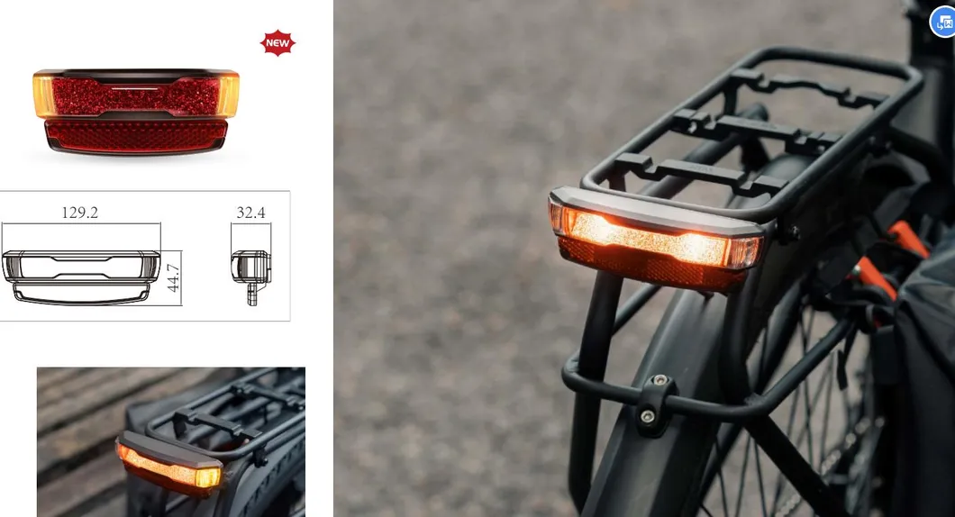 Ebike Escooter Tail Lamp Rear Lamp Bicycle Light